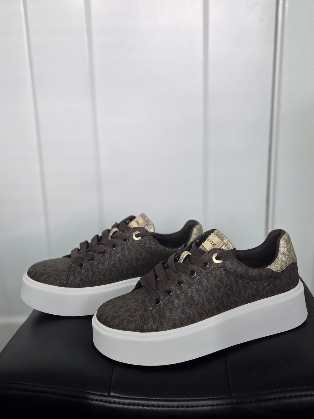 Michael Kors Women's Brown Logo Platform Sneaker